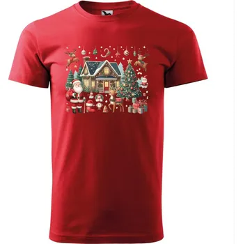 Dámské tričko MALFINI Vánoční tričko Basic, bohaté Vánoce Velikost: 3XL