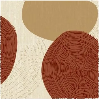 Papírový ubrousek Ubrousek 40 x 40 cm 4vrstvý Classic Earthy (50&nbsp;ks)