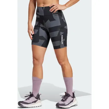 ADIDAS Šortky Terrex Multi 8-Inch Tight Printed S ČERNÁ|ŠEDÁ