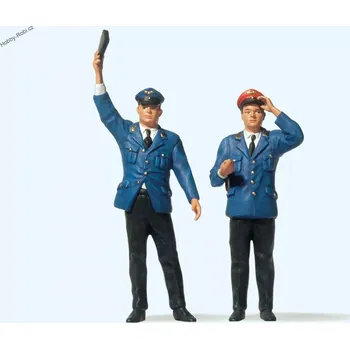 Modelová železnice Postavičky Výpravčí s průvodčím G - Preiser 45000 (Zahradní železnice)