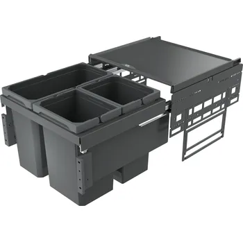 Odpadkový koš Cox® Base 360 S/500-3, odpadkový koš pro čelní výsuv, bez bio víka, antracit, V 360mm