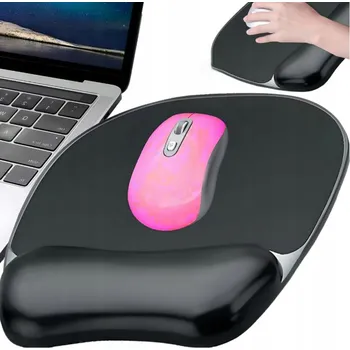 Podložka pod myš ERGONOMICKÁ GELOVÁ PODLOŽKA POD MYŠ MYŠKU S OPĚRKOU ZÁPĚSTÍ ČERNÁ