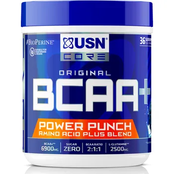 Aminokyselina USN BCAA Power Punch 400 g modrá malina