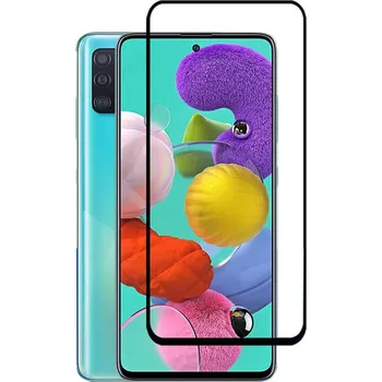 3x Picasee 3D tvrzené sklo s rámečkem pro Samsung Galaxy A51 A515F - černé - 2+1 zdarma