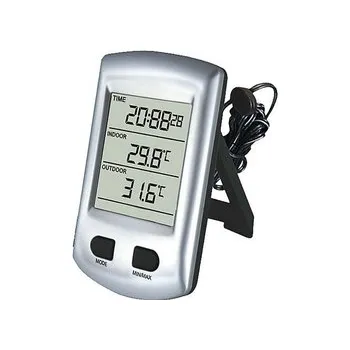 Hodiny WH0320 Teploměr IN/OUT+hodiny DCF