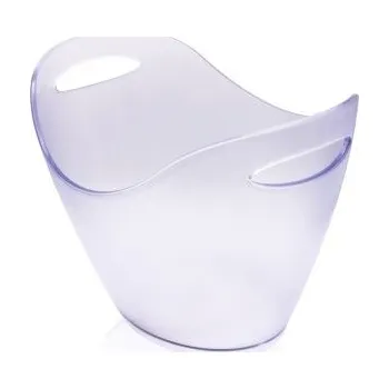 Sklenice Plastový chladič kónický čirý se dvěma uchy