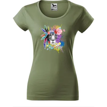 Tričko Viper s motivek "Lev" - Malfini - NakupTextil Barva: 09-khaki, Velikost: XL