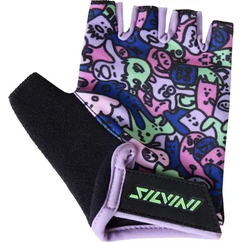 Cyklistické rukavice Rukavice SILVINI Locri CA2425-9341 - blush/green, dětské Velikost: 11-12