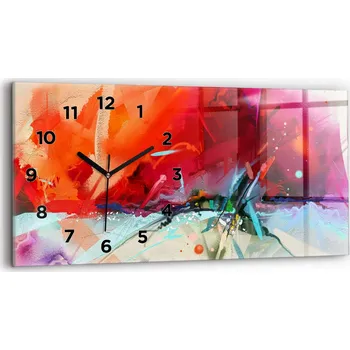 Hodiny Moderní skleněné nástěnné hodiny s potiskem 60 cm x 30 cm Řady koření