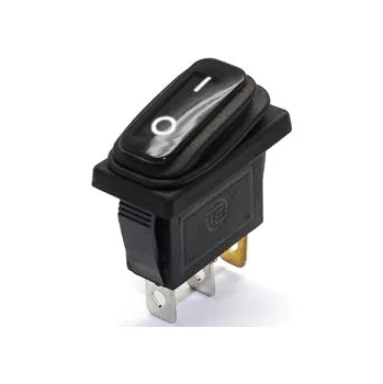 vypínač KCD3-B 16A 250V ON-ON IP65 černý