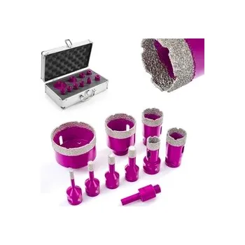 Sada nářadí Diamantové děrovky, bity na kameninu, sada 9 ks.