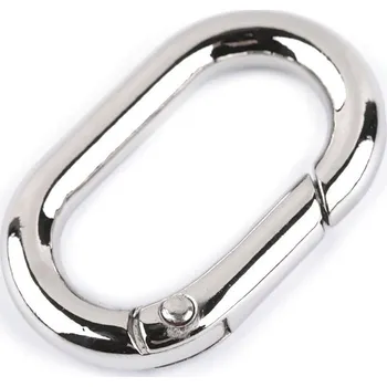 Karabina oválná průvlek 25 mm, barva 1 nikl