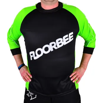 Florbalový dres FLOORBEE Padded Landing jersey 2.0 Florbalová brankářský dres 140 cm, černá / zelená