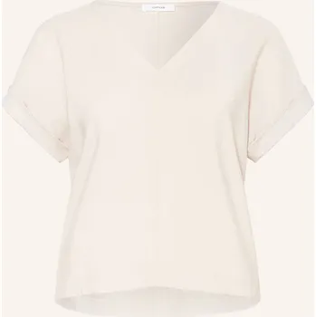 Dámské tričko Opus Dámské Tričko Solme Ze Směsi Materiálů, krémová, 40