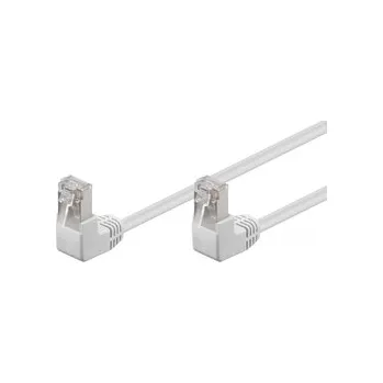 Síťový kabel LAN Patchcord kabel CAT 5E F/UTP 2x90 BÍLÝ 0,5m