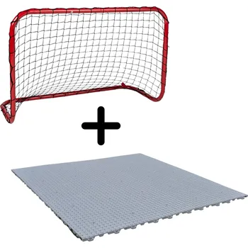 Necy RUNWAY 2.0 TRAINING ZONE 1m² Tréninkový florbalový povrch s bránou bílá, 90x60 cm