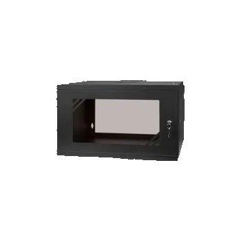RACKOVÁ skříň 19'' 6U 600x350mm ČERNÁ Prosklená dvířka
