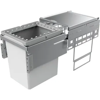 Odpadkový koš Cox® Base 460 R/400-1, odpadkový koš pro čelní výsuv, světle šedá, V 460mm
