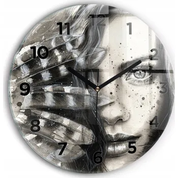 Hodiny Nástěnné hodiny Wallfluente černé 30 cm