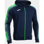 JOMA ELITE XI MIKINA S KAPUCÍ PÁNSKÁ - Tmavě modrá, Neon zelená - velikost XS
