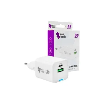 Rychlá nabíječka 2v1 USB-C USB PD 35W 3,6A bílá