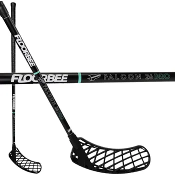 Florbalová hůl FLOORBEE Falcon 26 Carbon PRO light black Florbalová hůl černá, Pravá (pravá ruka dole), 100cm (=110cm)