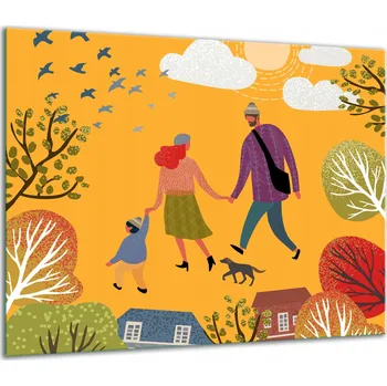 Obraz SKLENĚNÁ OCHRANNÁ DESKA NA SPORÁK 60x52 PODZIM