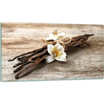 Kuchyňské prkénko SKLENĚNÁ DESKA NA KRAJENÍ 52x30 KVĚTINY