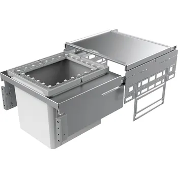 Odpadkový koš Cox® Base 360 R/500-1, odpadkový koš pro čelní výsuv, světle šedá, V 360mm