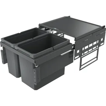 Odpadkový koš Cox® Base 360 S/500-2, odpadkový koš pro čelní výsuv, bez bio víka, antracit, V 360mm