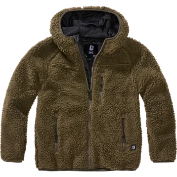 Chlapecká bunda Bunda dětská Kids Teddyfleece Jacket Hooded olivová 146/152