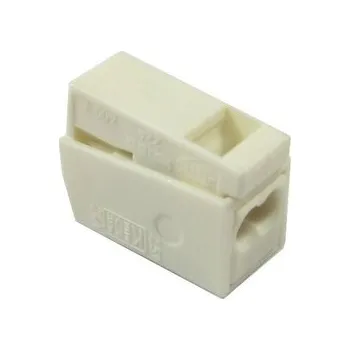 Svorka 2v1 Wago 224-112, 0,5/1 - 2,5 mm2, 3pólová, bílá