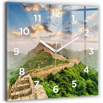 Hodiny Nástěnné hodiny Wallfluent, odstíny zelené, 30 cm