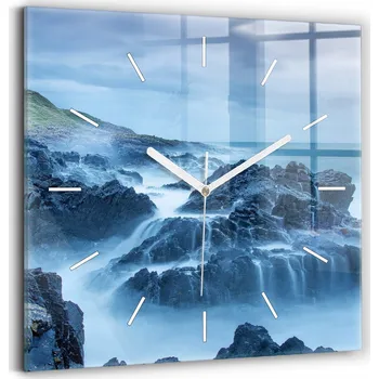 Hodiny Nástěnné hodiny Wallfluent bílé 30 cm