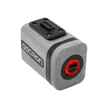 brašna na kolo NEST100 světle šedá cyklistická taška se zadním světlem