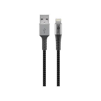 Datový kabel USB 2.0 - Apple Lightning Goobay TEXTIL kabel 2m