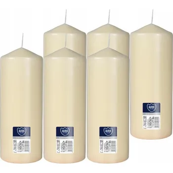 Svíčka Tradiční parafínová svíčka bez vůně Bispol 6 ks