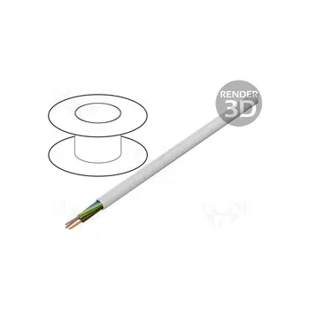 elektrický kabel H03VV-F/3X0.75WH