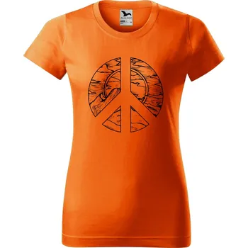 Dámské tričko Dámské tričko Hippies příroda Barva trička: Oranžová - 11, Velikost: 2XL