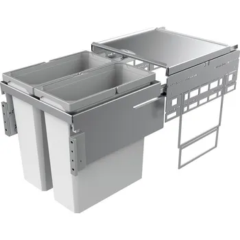 Odpadkový koš Cox® Base 460 S/450-2, odpadkový koš pro čelní výsuv, světle šedá, V 460mm