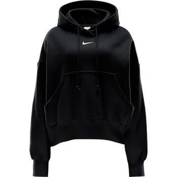Dámská mikina Dámská mikina přes hlavu Nike W NSW PHNX FLC OOS PO HOODIE W černá DQ5858-010 - S | UK 13 | US 14