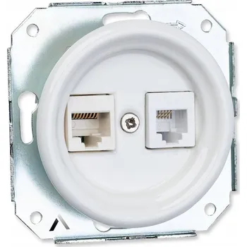 Elektrická zásuvka Internetová zásuvka do zdi Alkri-Light bílá