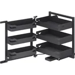 Výsuvný trojkoš WIRELI Style s koši na dvířka L/P, 554x510x650 mm, antracit