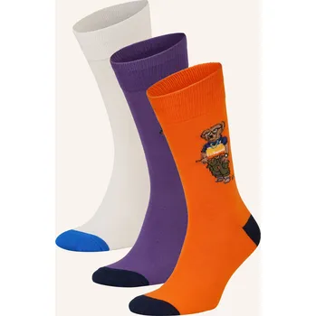 Dámské punčochy Polo Ralph Lauren Pánské Ponožky, 3 Páry V Dárkovém Balení,...