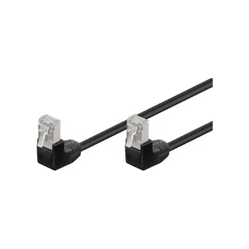 Síťový kabel LAN Patchcord Kabel CAT 5E F/UTP 2x90 ČERNÝ 1m