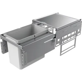 Odpadkový koš Cox® Base 360 S/400-1, odpadkový koš pro čelní výsuv, světle šedá, V 360mm
