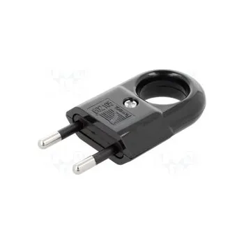 Elektrická zásuvka síťová VK PD.3104 plochá černá