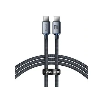 Datový kabel Kabel BASEUS Crystal Shine USB-C/USB-C 1,2m Black 100W
