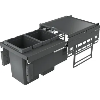 Odpadkový koš Cox® Base 360 S/400-2, odpadkový koš pro čelní výsuv, bez bio víka, antracit, V 360mm