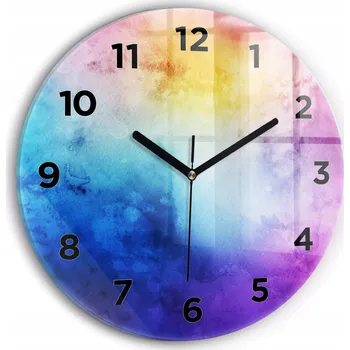 Hodiny Nástěnné hodiny kulatý dekorativní klasické kuchyňské Barevné Skvrny průměr 30 cm